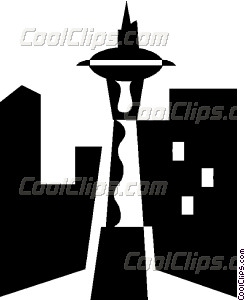 245x300 Space Needle Vector Clip Art