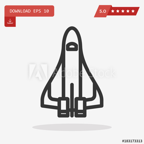 500x500 Space Shuttle Vector Icon