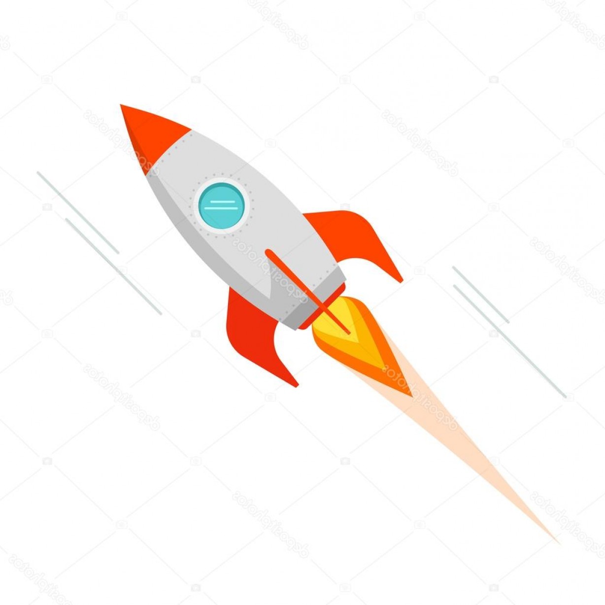1228x1228 Stock Illustration Rocket Spaceship Vector Icon Isolated Shopatcloth