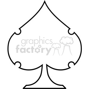 300x300 Royalty Free Spade Vector Outline Illustration 390049 Vector Clip