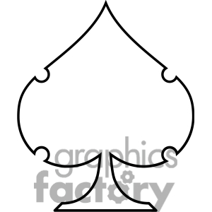 300x300 Spade Outline Clipart