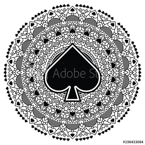 500x500 Spade Vector Mandala