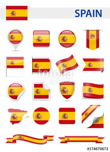 365x500 Spain Flag Vector Set Stock Image And Royalty Free Vector Files