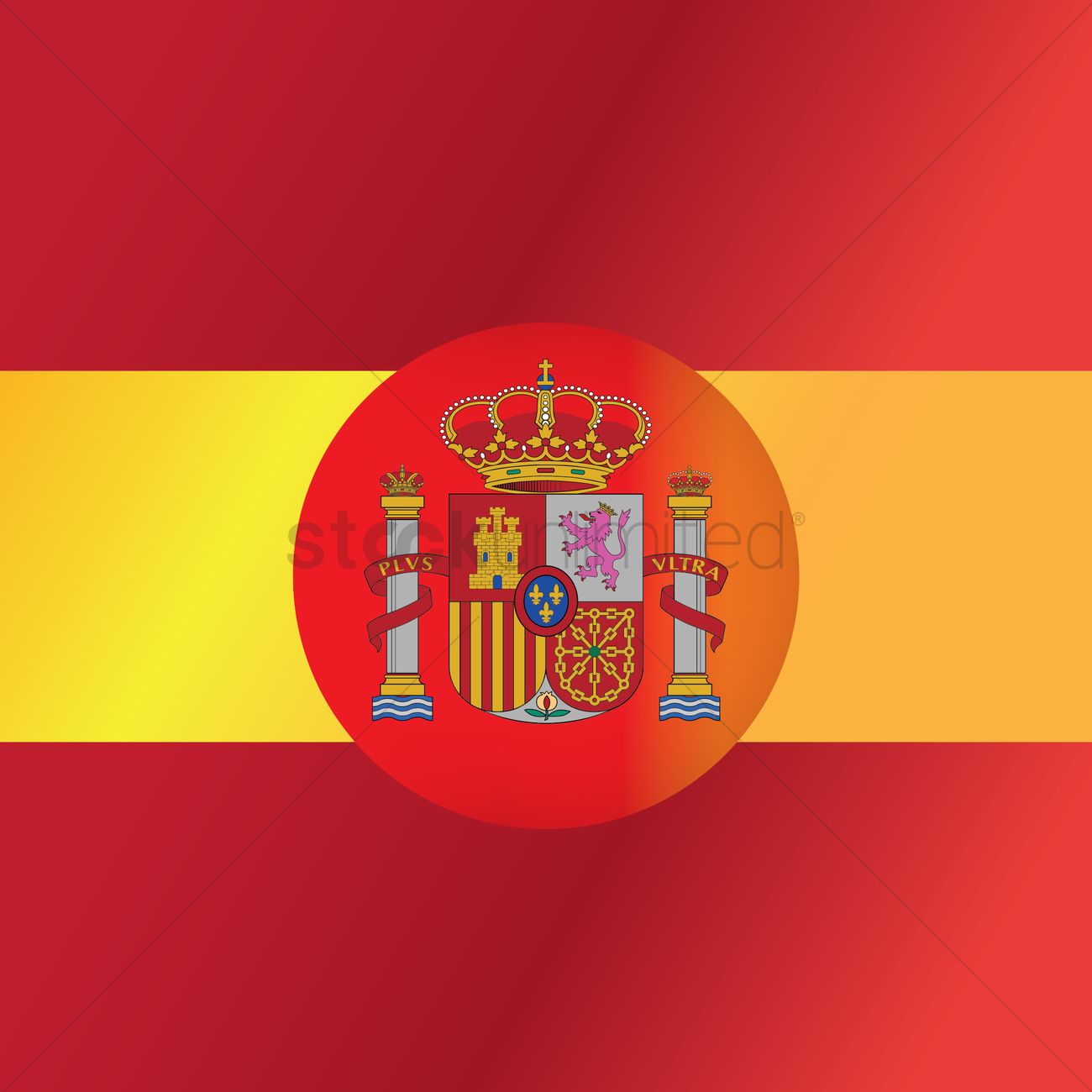 1300x1300 Spain Flag Vector Image