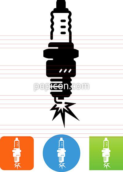 400x557 Spark Plug With Spark Icon