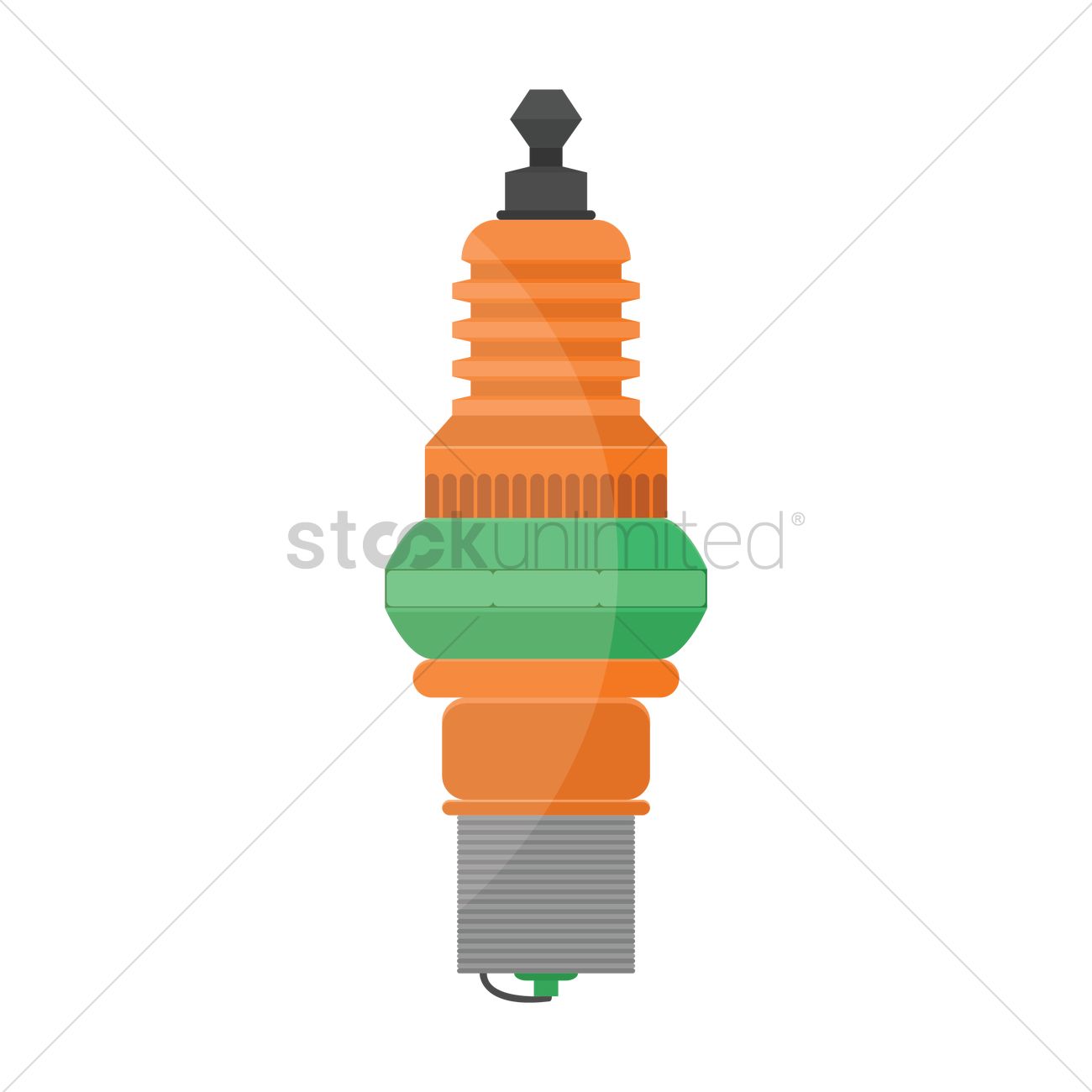 1300x1300 Spark Plug Vector Image