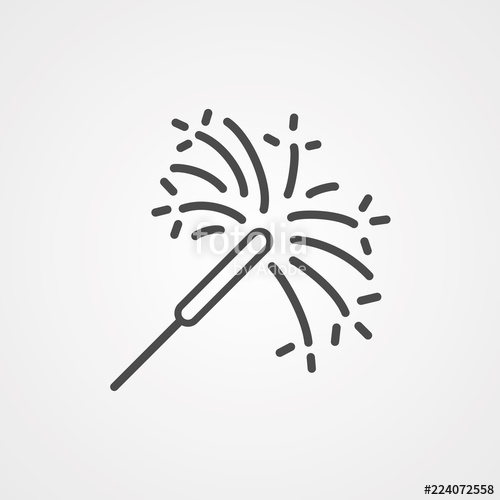 500x500 Sparkler Vector Icon Sign Symbol Stock Image And Royalty Free