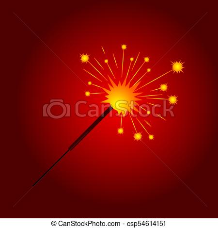 450x470 Sparkler Vector Illustration. Sparkler Isolated. Holiday Icon