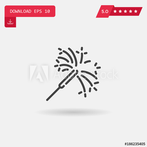 500x500 Sparkler Vector Icon.