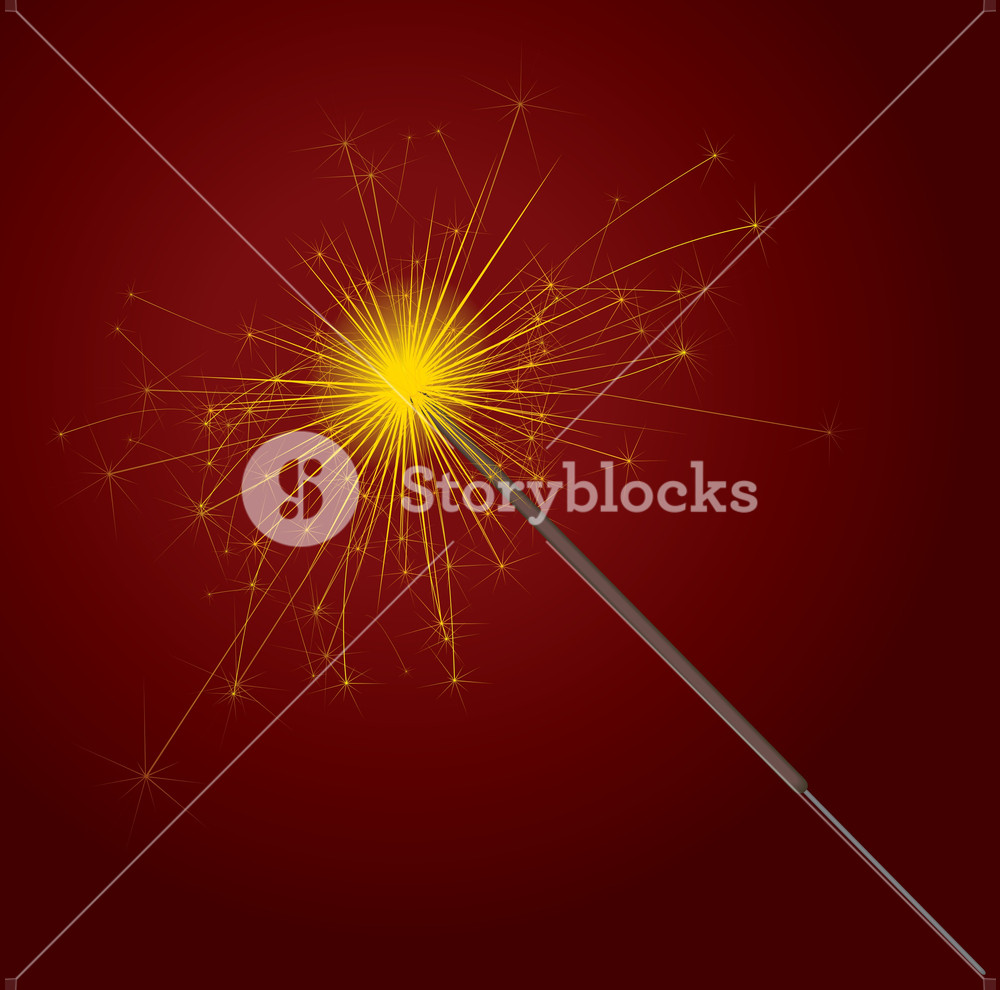 1000x990 Party Sparkler. Vector. Royalty Free Stock Image