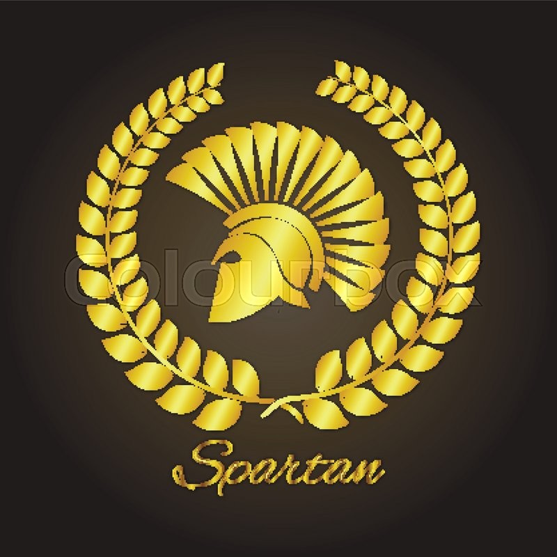 800x800 Spartan Gold Helmet In Profile Logo Vector Stock Vector Colourbox
