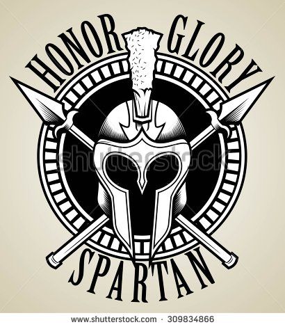 410x470 Spartan Vector With Helmet Shield And Spear Vector Art