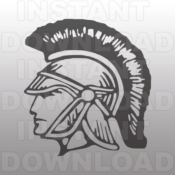 570x570 Spartan Mascot Svg File Cutting File Clip Art For Commercial Etsy