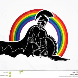 300x300 Stock Illustration Spartan Warrior Sword Shield Graphic Vector