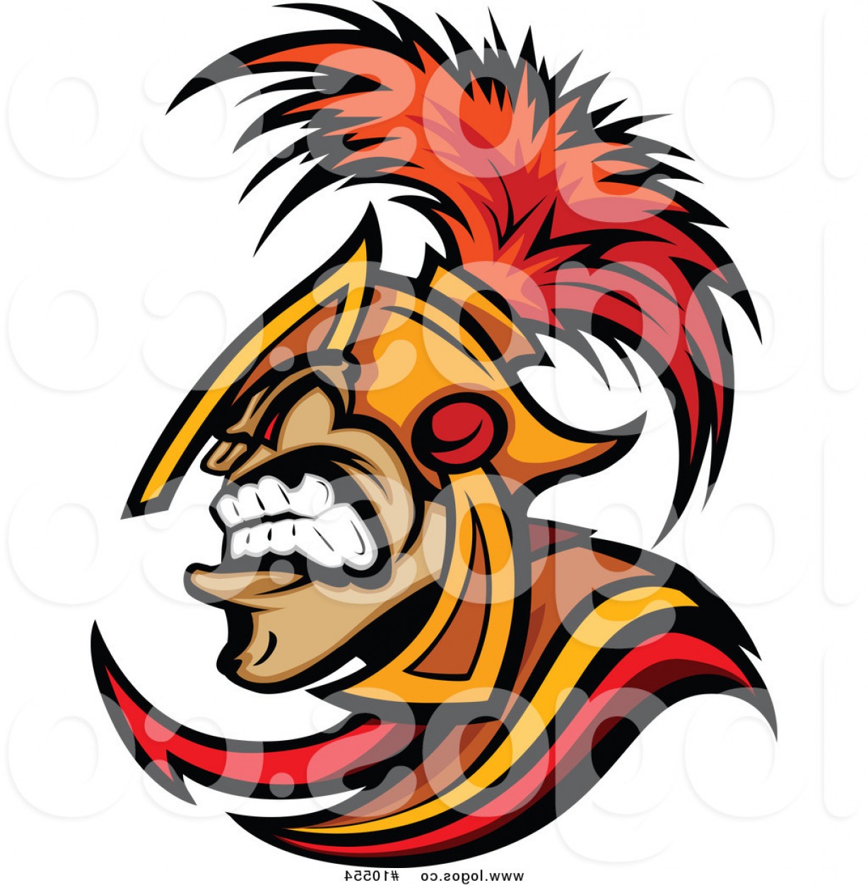 1228x1252 Royalty Free Clip Art Vector Angry Spartan Warrior In Profile Logo