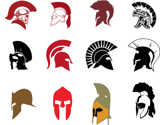 555x433 Spartan Helmet Vector Free
