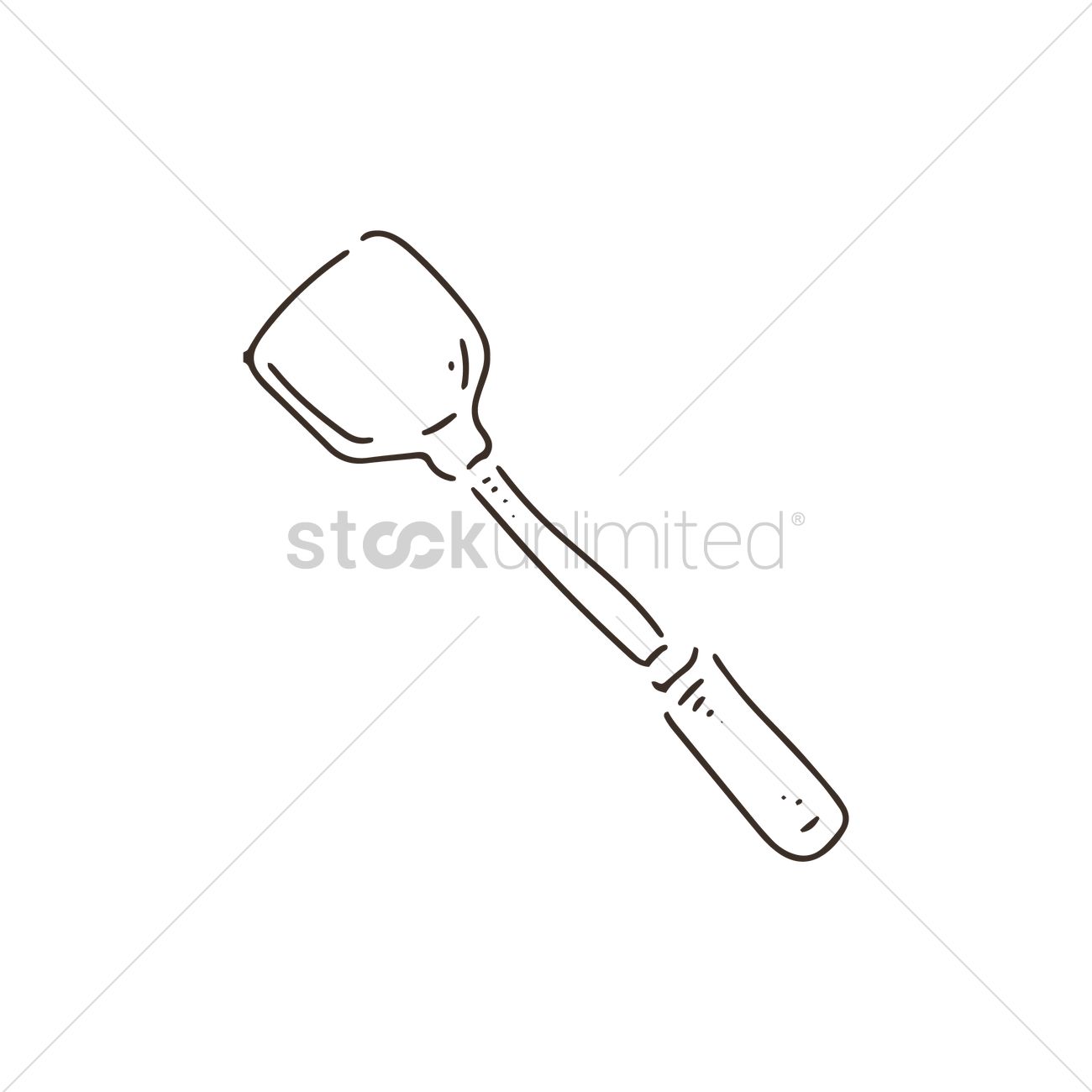 1300x1300 Frying Spatula Vector Image