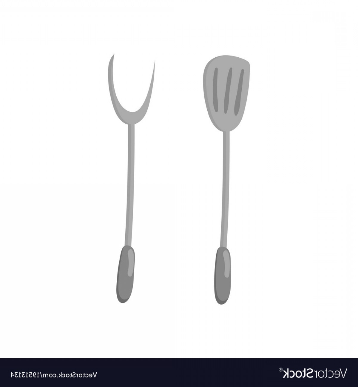 1200x1296 Spatula And Barbecue Fork Cartoon Vector Arenawp