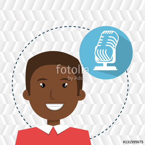500x500 Man Microphone Audio Speak Vector Illustration Eps 10 Stock Image