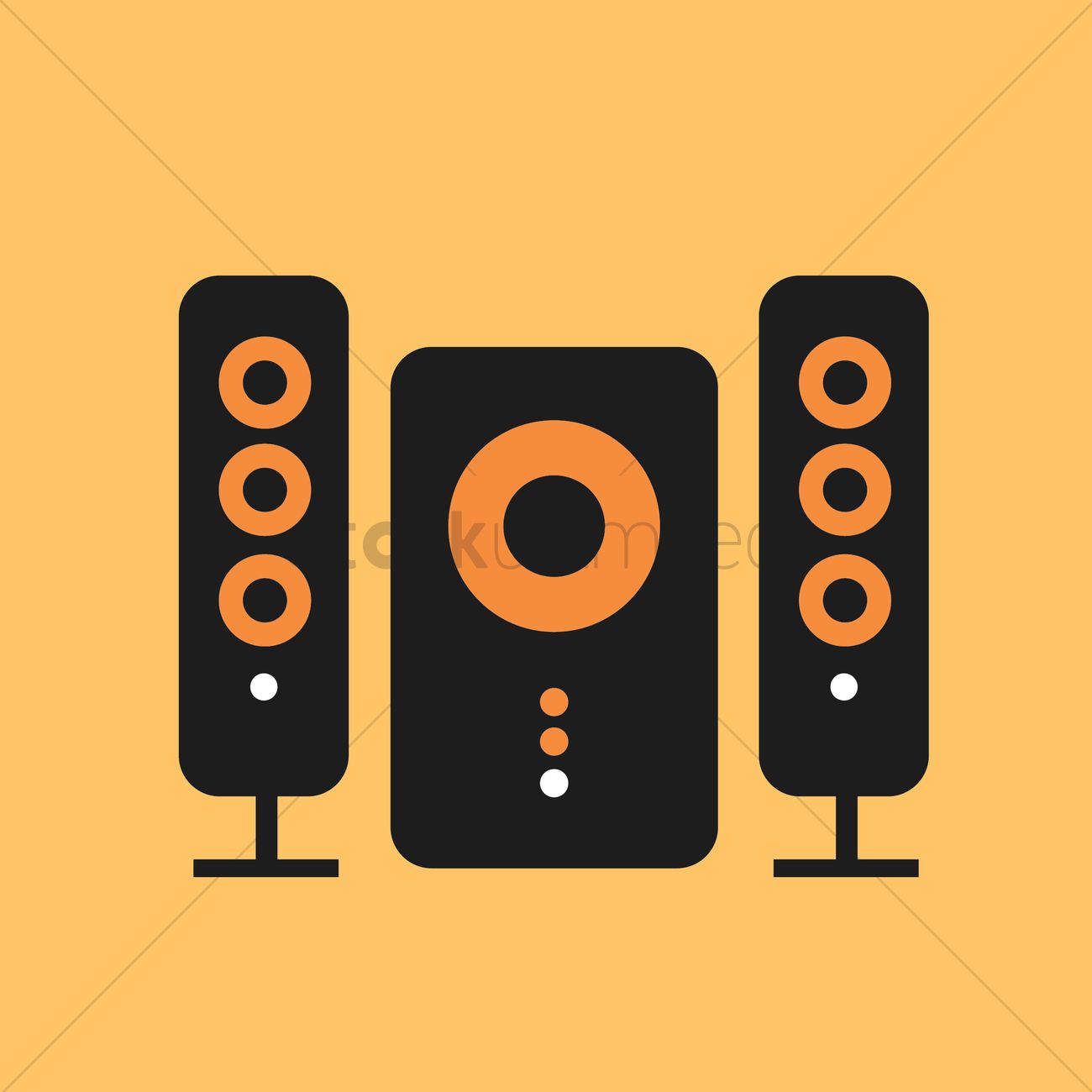 1300x1300 Speaker Box Vector Image