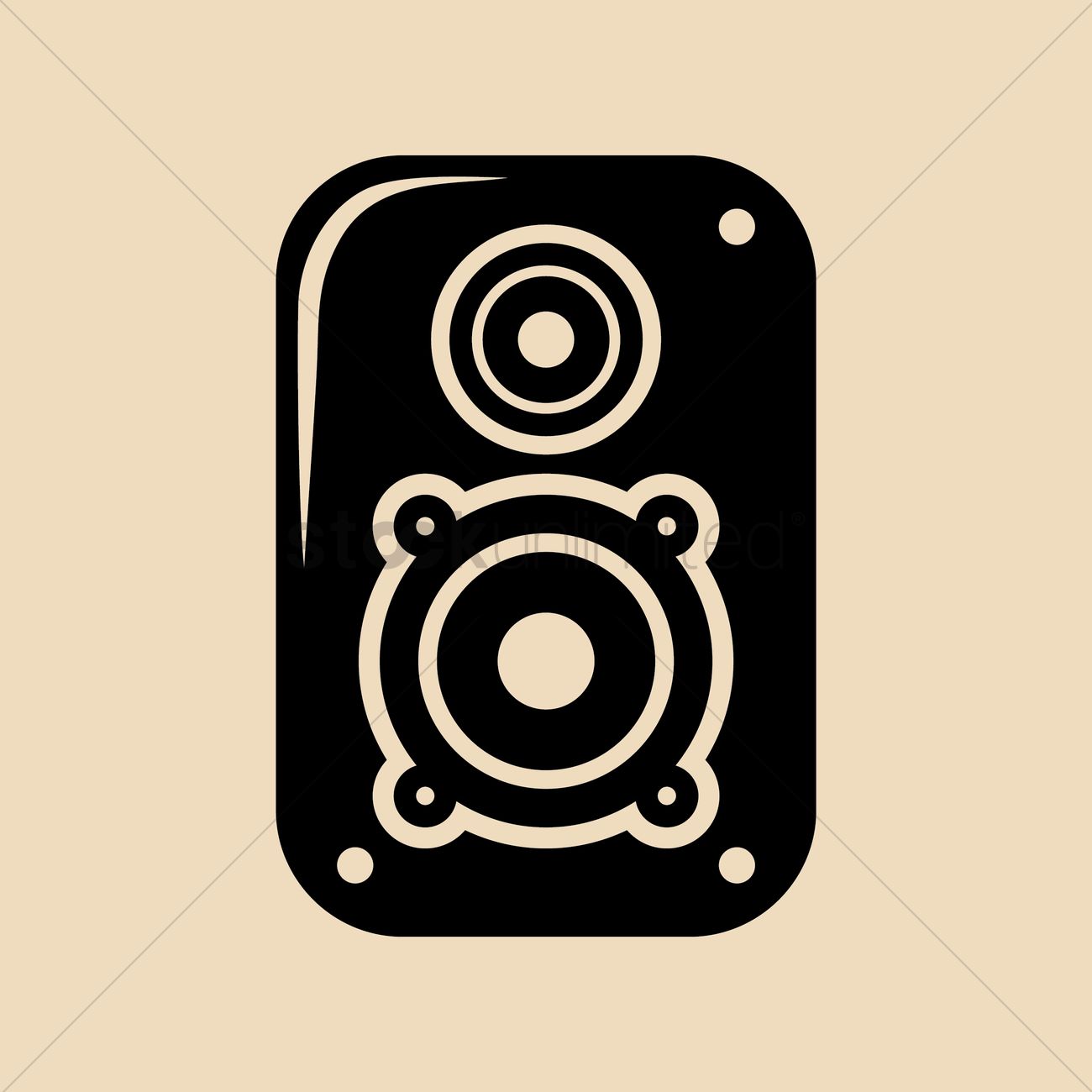 1300x1300 Speaker Box Vector Image