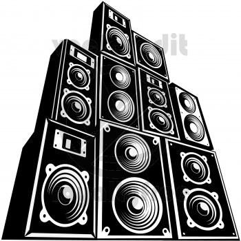 350x350 Vector Speakers In Diffrent Colors Stock Vector Colourbox