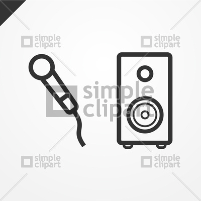 400x400 Microphone And Speaker Icon Vector Image