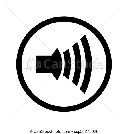 450x470 Speaker Icon Vector On A White Background.