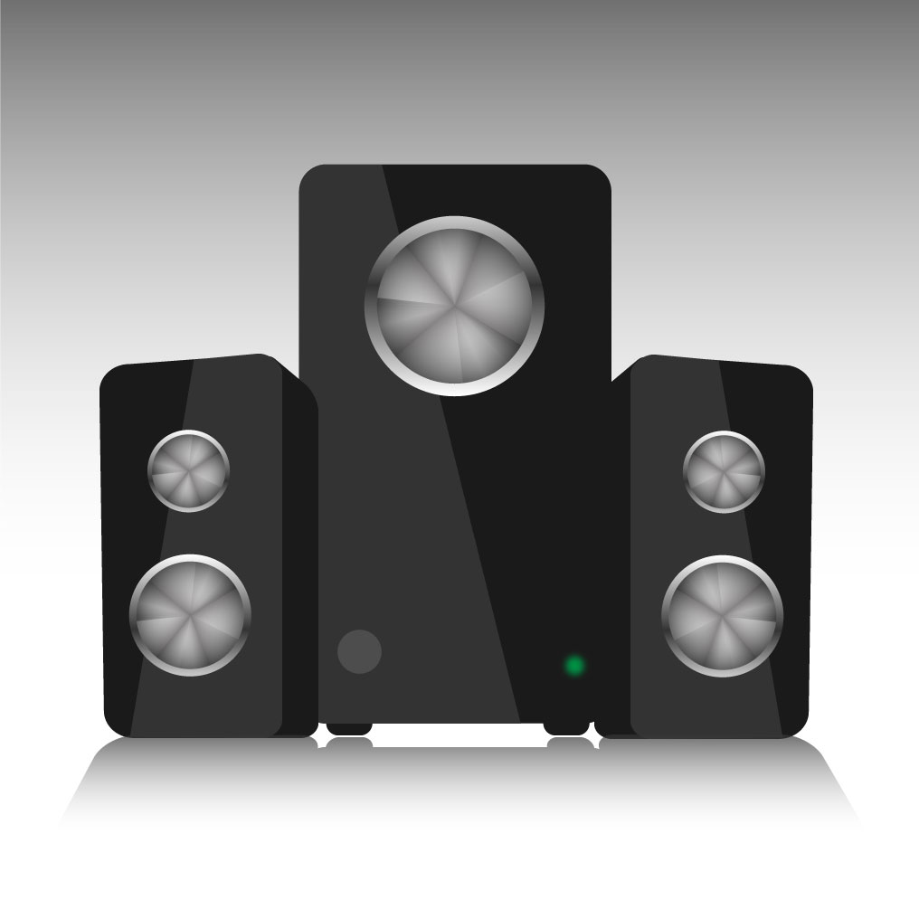 1016x1016 Modern Black Speaker Vector Design 01