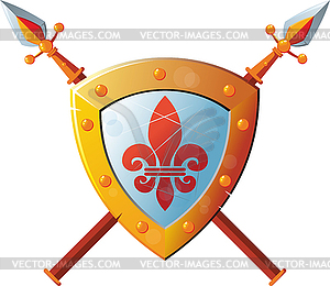 300x260 Shield With Spear