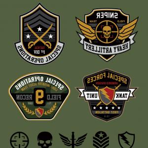 300x300 Military Logos Special Forces Set Army Arenawp