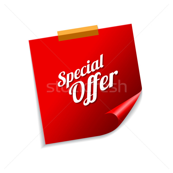 600x600 Special Offer Red Sticky Notes Vector Icon Design Vector