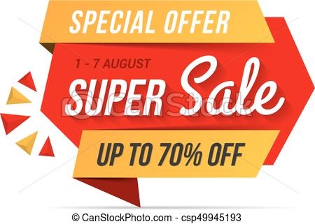450x321 Super Sale Banner. Super Sale Banner, Special Offer, Vector Eps10