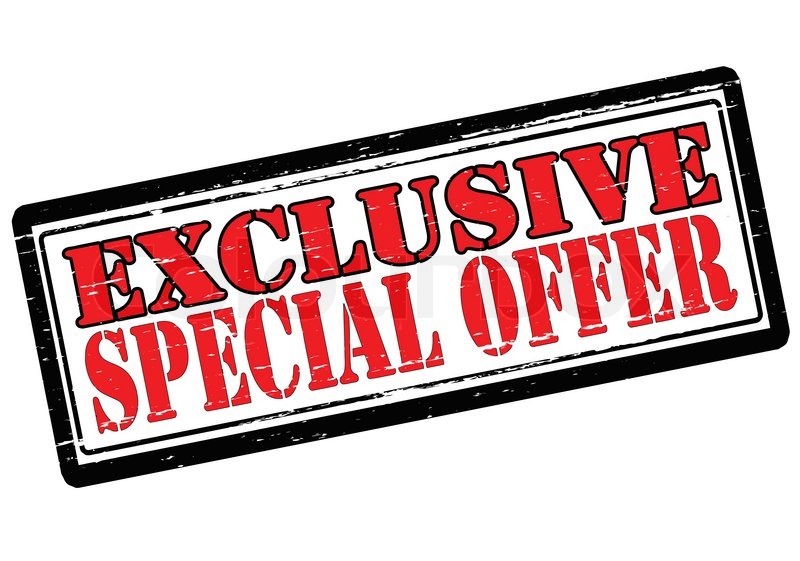 800x561 Rubber Stamp With Text Exclusive Special Offer Inside, Vector