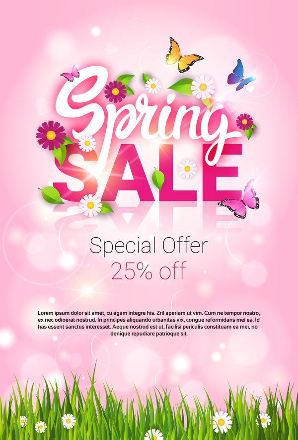 600x885 Spring Special Offer Sale Template Vector 03 Free Download