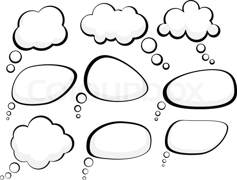 800x608 Set Of Comic Style Speech Bubbles Vector Illustration Stock