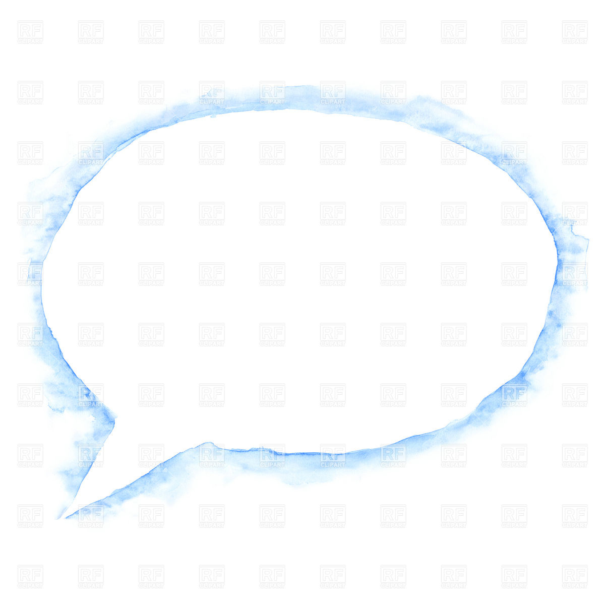 1200x1200 Watercolor Empty Speech Bubble Vector Image Vector Artwork Of