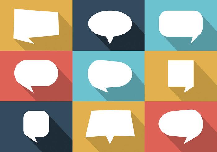 700x490 Free Colorful Set Of Speech Bubbles Vector