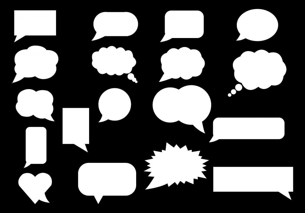 1024x717 Hd Free White Speech Bubble Vector Image