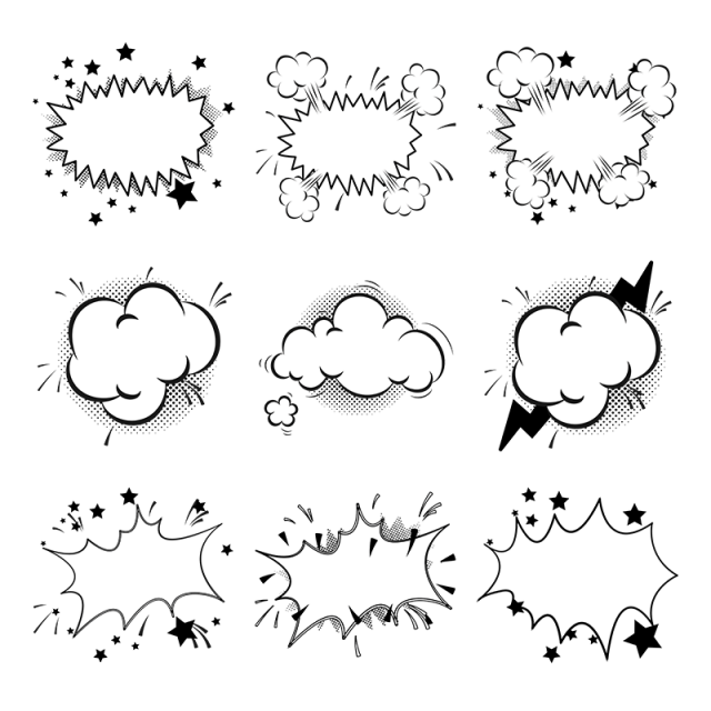 640x640 Speech Bubble Vector Collection Png, Speech, Bubble, Vector Png