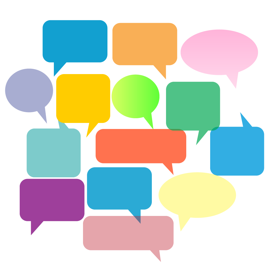 1024x1024 Colorful Speech Bubbles Vector Free Vector Download In .ai, .eps