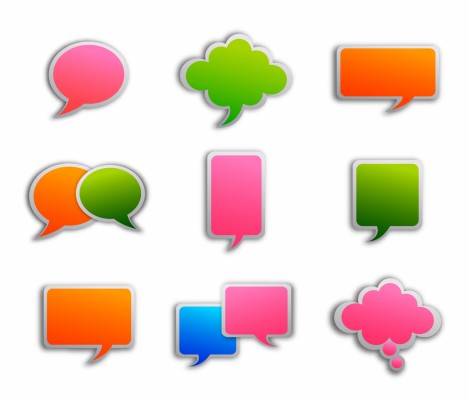 468x401 Colorful Speech Bubbles Vectors Stock In Format For Free Download