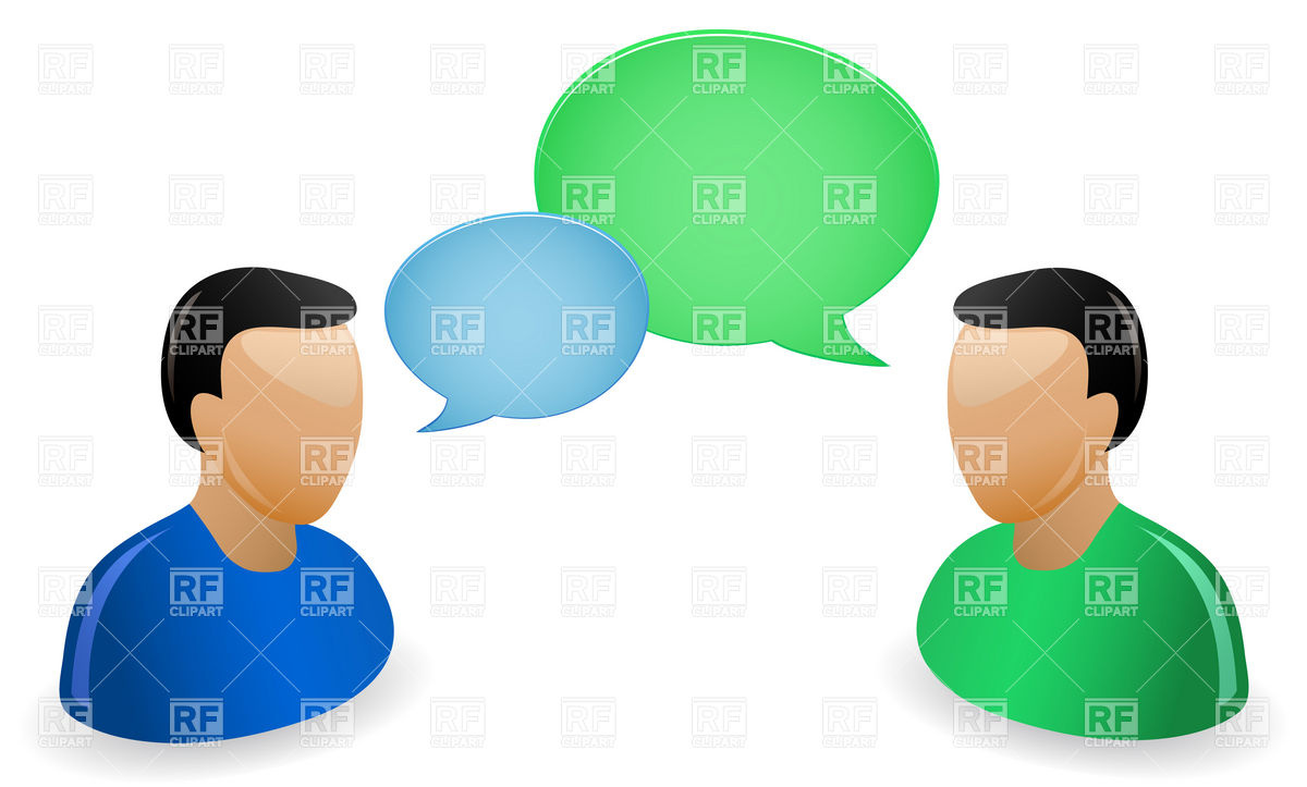 1200x723 Icons Of Communicating People With Speech Bubbles Vector Image