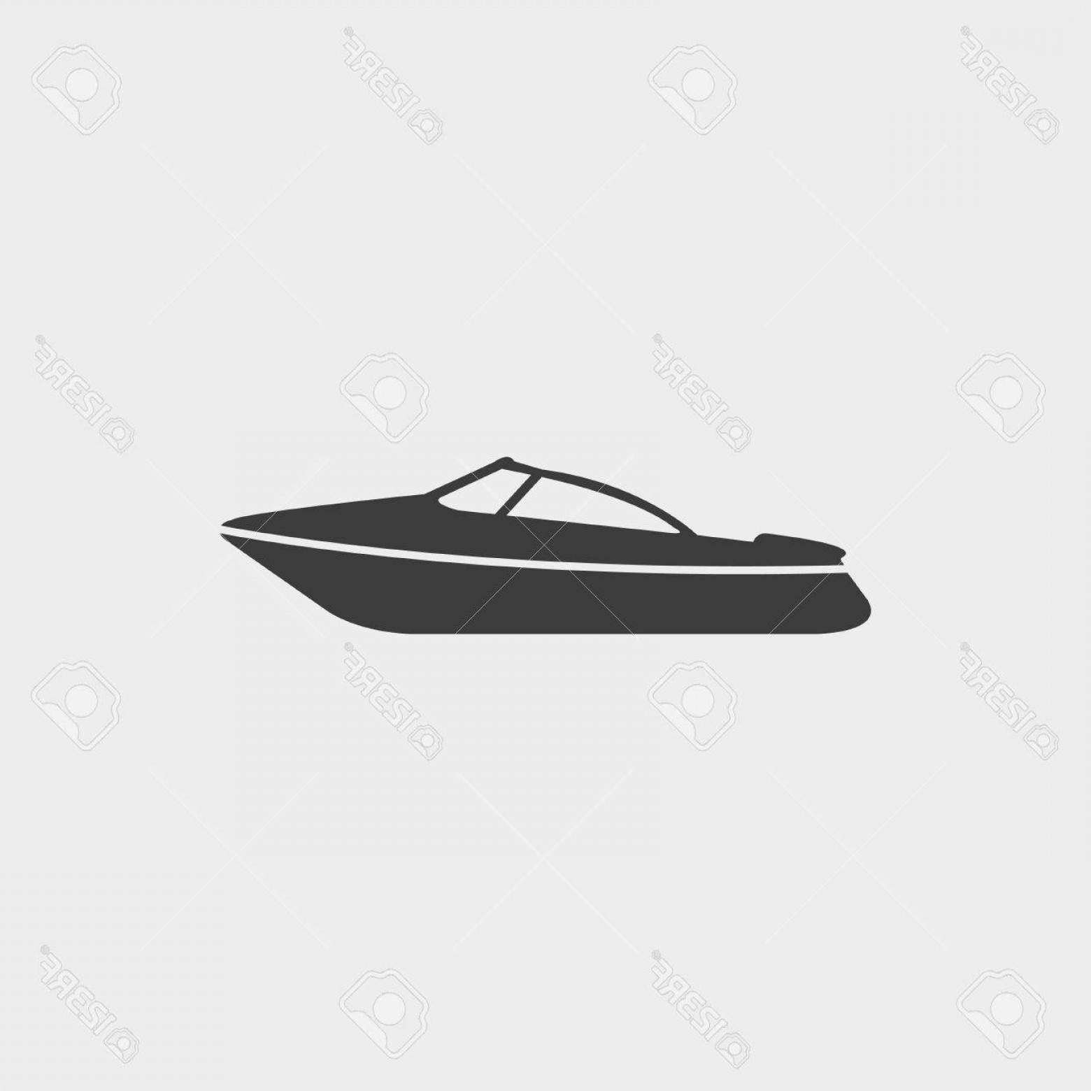 1560x1560 Photostock Vector Motor Speed Boat Icon In A Flat Design In Black