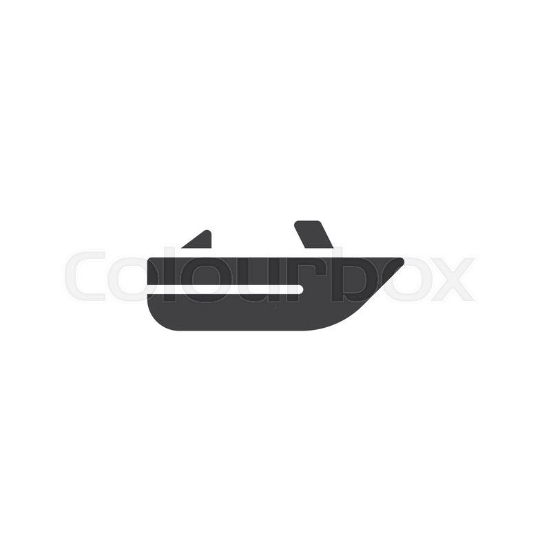 800x800 Roofless Speed Boat Vector Icon. Filled Flat Sign For Mobile