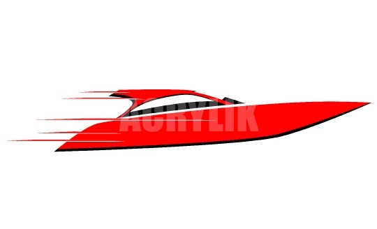 540x328 Fast Speed Boat Vector Icon