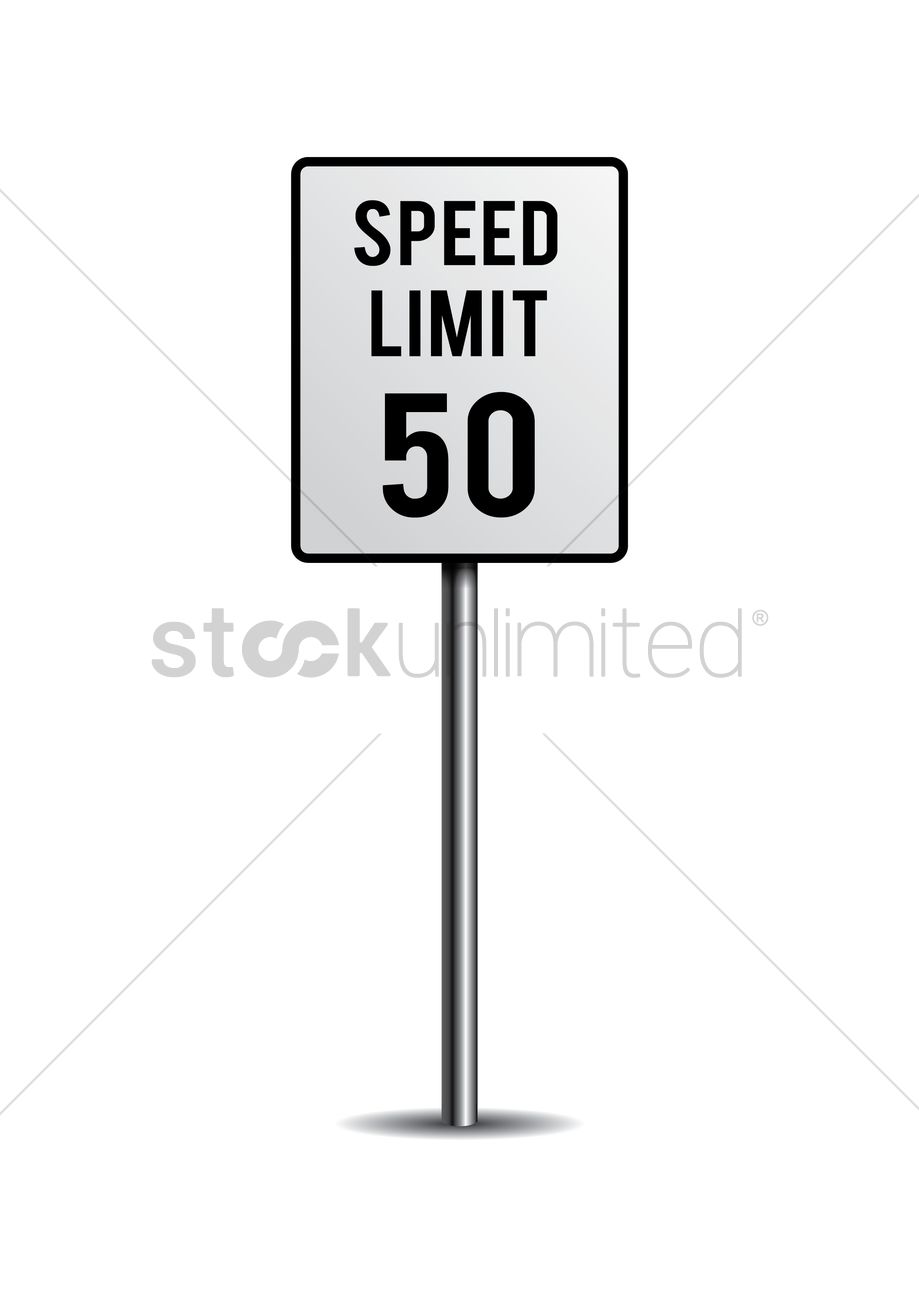 919x1300 Speed Limit Sign Vector Image