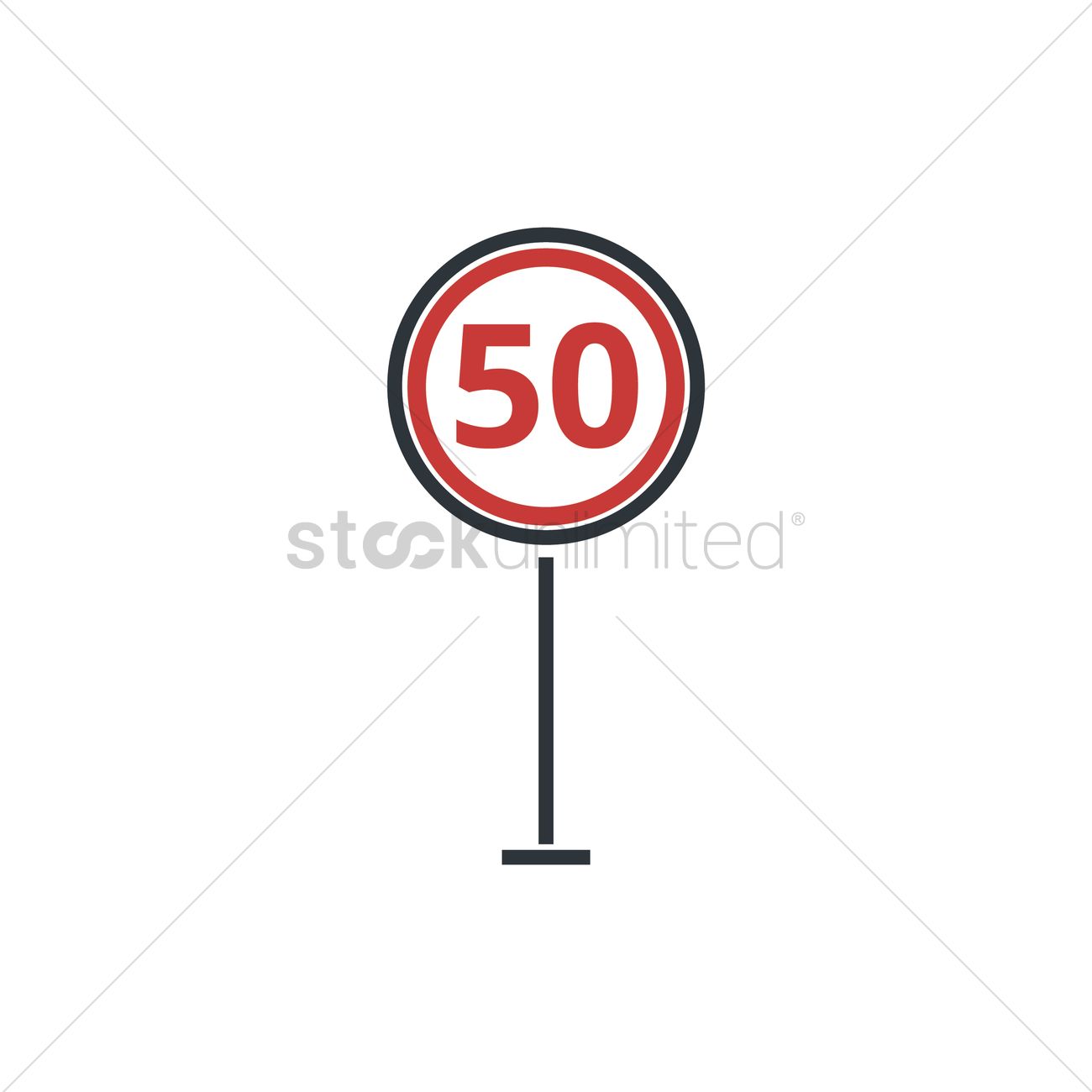 1300x1300 Speed Limit Sign Vector Image