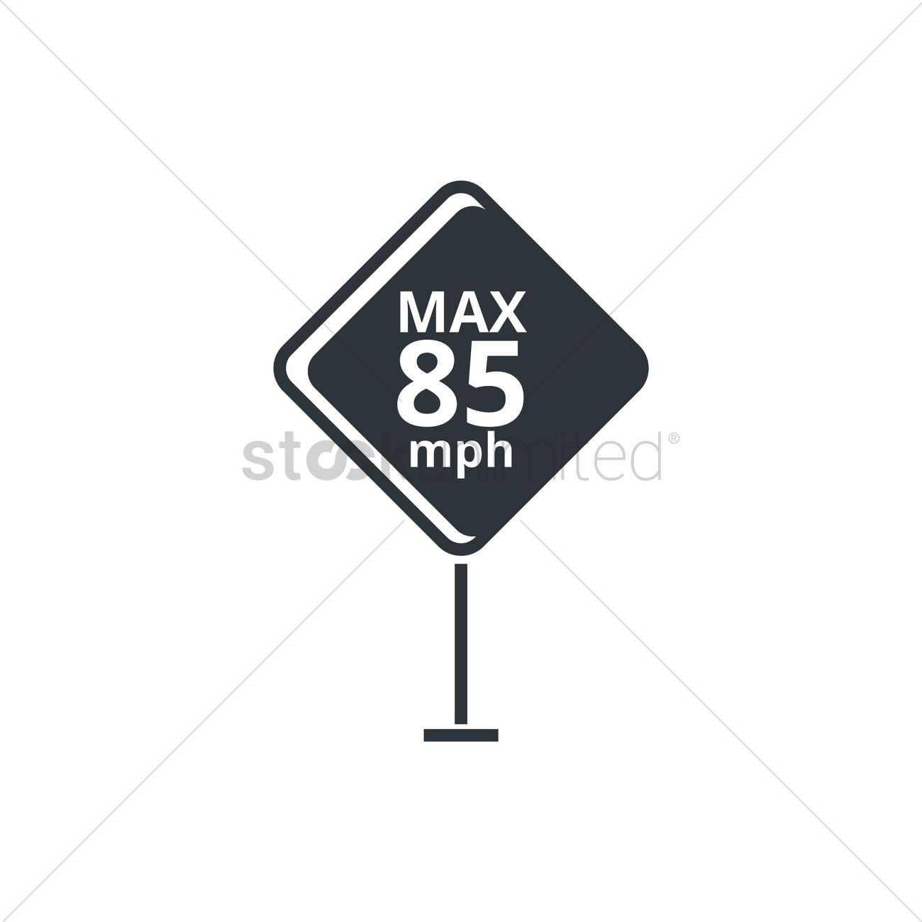 1300x1300 Speed Limit Sign Vector Image