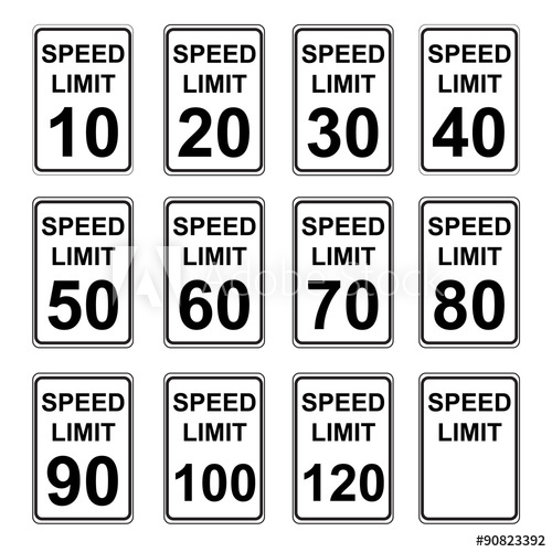 500x500 Speed Limit Sign